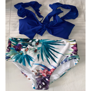 Cute Girl bikini swimwear traje de bano azul