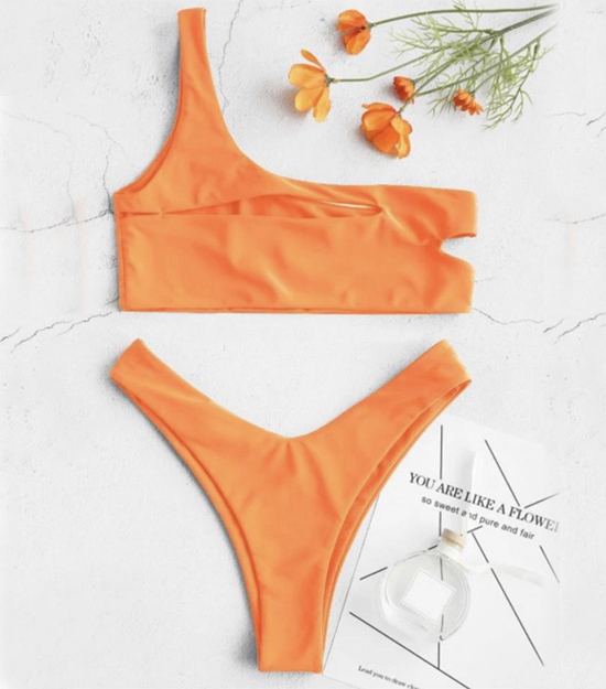 bikini-selena-orange-kimkardashian-kyliejenner-bikiniswimwear-trajedebano-bikinitop-yacht-twopieces
