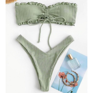 Bikini Strapless Sweet Green de dos piezas